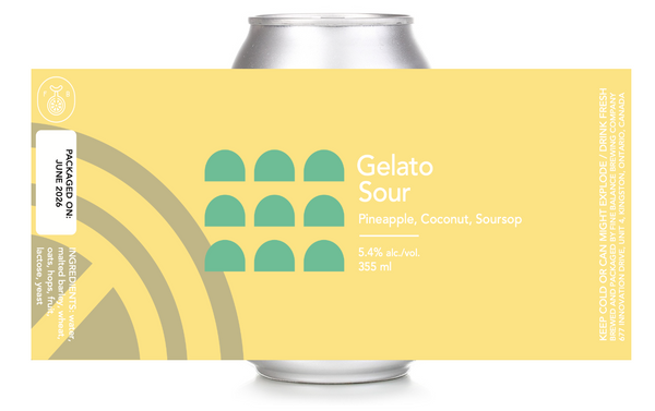 Gelato Sour: Pineapple, Coconut, Soursop