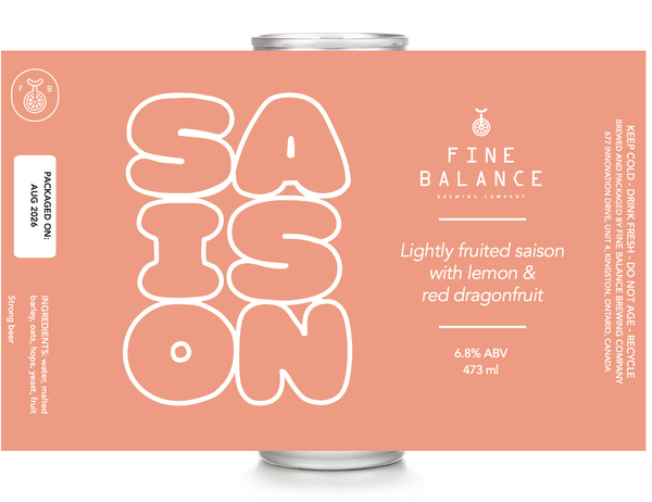 Saison with Red Dragonfruit & Lemon