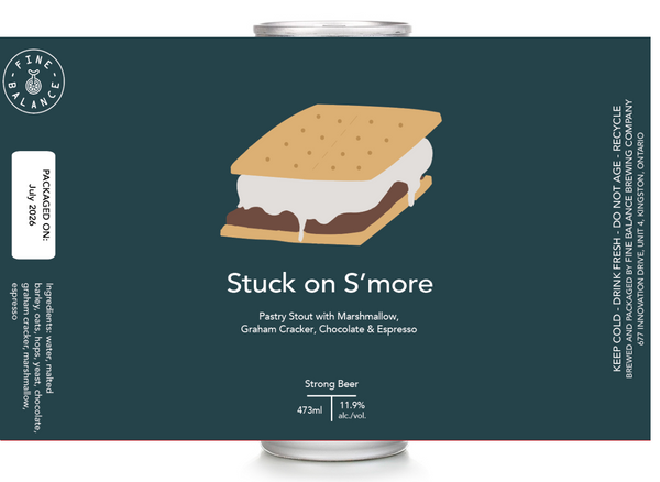 Stuck on S'More Pastry Stout with Marshmallow, Graham Cracker, Chocolate, Espresso and Coconut