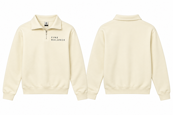 Quarter zip sweatshirt - Cream