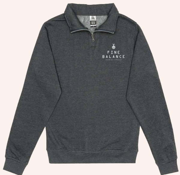 Three-quarter zip sweatshirt - Dark Heather