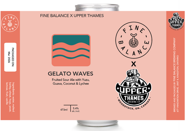 Gelato Waves: Fruited Sour Ale with Yuzu, Guava, Coconut and Lychee