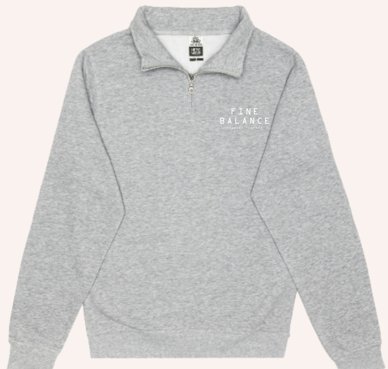 Grey quarter zip sweatshirt sales